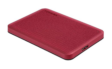 HD Externo Portátil Toshiba 1TB Canvio Advance USB 3.0 Vermelho